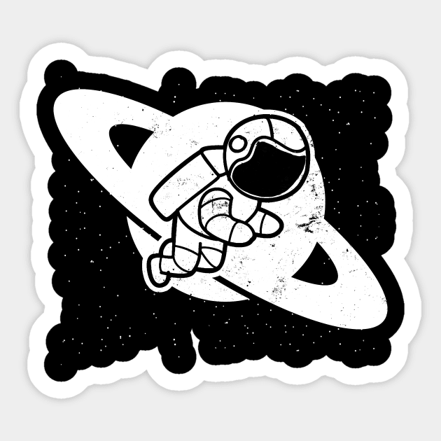 Asteroid Shirt | Astronaut Saturn Gift Sticker by Gawkclothing